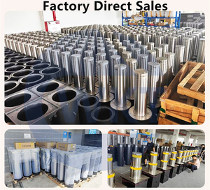 WAN phim hoạt hình IP68 không thấm nước có thể thu vào bollard xe điện bãi đậu xe thép Nâng Thủy Lực cho khách sạn ngoài trời rào cản giao thông - Product Image 5