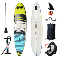 Planche de surf gonflable Stand Up Paddle (SUP) de 300 kg de capacité pour sports nautiques, ensemble de 7 pièces avec siège de kayak et accessoires tout-en-un