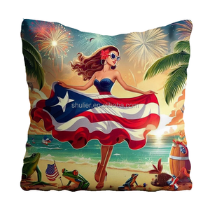 Cojín Decorativo con Diseño de Rana Coqui, Boricua, Taino, Sol y Bandera de <span class=keywords><strong>Puerto</strong></span> Rico - Product Image 5