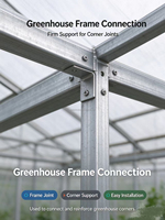 Accessoire de serre : Support d'angle droit à 90 degrés en métal pour renforcement de la structure de serre