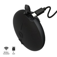 Haut-parleur Bluetooth portable étanche IPX5 avec subwoofer sans fil 8W, en tissu, pour extérieur, avec logo personnalisé