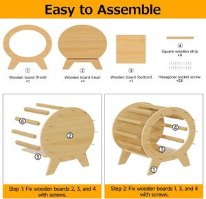 Ankuliy Maison pour <span class=keywords><strong>chat</strong></span> <span class=keywords><strong>en</strong></span> bois <span class=keywords><strong>de</strong></span> pin moderne Cabine pour animaux <span class=keywords><strong>de</strong></span> compagnie Élevée Ronde <span class=keywords><strong>en</strong></span> bois massif Résistante aux intempéries Montage facile Utilisation <span class=keywords><strong>en</strong></span> intérieur pour chats - Product Image 6