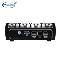 Mini PC Fanless MSATA 6 Gigabit RJ45 LAN à Prix Usine pour Serveur Pare-feu et VPN