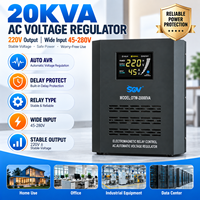 Stabilizer Regulator Tegangan AC 20KVA Output 220V Input Lebar 45-280V AVR Otomatis Proteksi Tunda Tipe Relay Pengondisian Daya