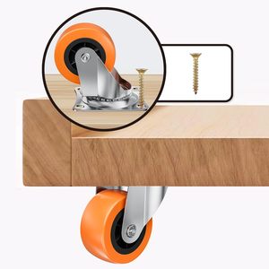 JZM 1 Zoll weiche Polyurethan-Lenk rollen 360 Rotation Langlebiges Design für Aufbewahrung boxen und kleine Möbel - Product Image 5
