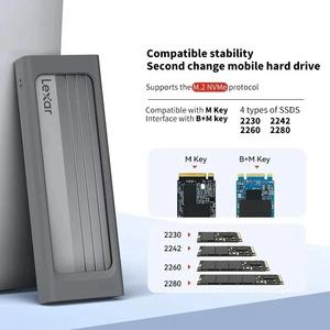 เคส Lexar NVME M.2 SSD E300 USB 3.2 Gen 2 10Gbps Enclosure อะลูมิเนียมอัลลอยรองรับ NVMe dual Protocol SSD Disk - Product Image 4
