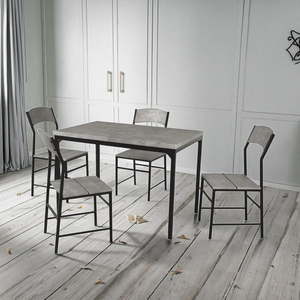 Hot Sale Modern MDF <strong>Dining</strong> Room <strong>Set</strong> New Design <strong>Grey</strong> Table and <strong>4</strong> <strong>Chairs</strong> - Product Image 6