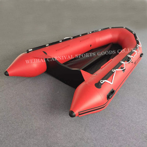 Bateau pneumatique pliable de pêche 2m 4m en PVC avec plancher en aluminium et moteur, vente directe usine - Product Image 2