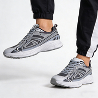 Calzado Deportivo Casual con Aumento de Altura, Malla Transpirable y Cordones, Parte Superior de Cuero con Diseño Sólido, para Toda Temporada