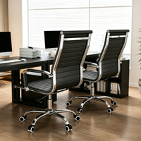 Chaise de bureau en cuir à dossier haut tout-en-un, style exécutif, pour conférence, réunion, formation, prix d'usine OEM