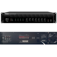 Thinuna Amplificateur de puissance professionnel TA-80E Amplificateur de mixage d'adresses publiques Mélangeur audio 4 canaux avec microphone sans fil