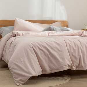 Parure de lit 4 pièces en Lyocell, mat, rafraîchissant, doux, faible rétrécissement, facile à laver, pratique, cadeau de mariage pour les jeunes mariés, idéal pour appartement - Product Image 5