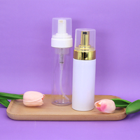 Nouvelle bouteille cosmétique en PET blanche avec bouchon rond en caoutchouc et impression sérigraphique, adaptée au shampoing