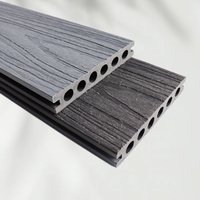 Revêtement de terrasse en composite bois-plastique (WPC) de haute résistance, certifié CE, résistant aux UV, imperméable, extérieur, solide, bicolore