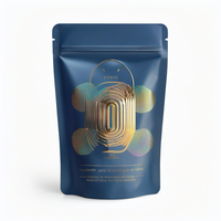 Sachet Doypack refermable en aluminium de marque avec fermeture éclair et trou de suspension pour snacks 160g, emballage alimentaire finition mate