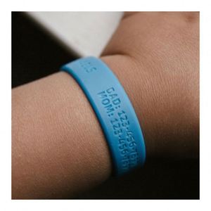 Bracelet d'identification d'urgence pour enfant, étanche, en silicone, avec alerte médicale de sécurité pour les enfants - Product Image 1