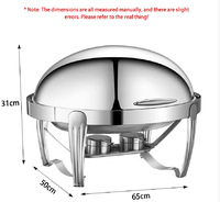 Matériel de restauration hôtelière : Réchaud de buffet en acier inoxydable doré 9L avec couvercle à clapet intégral, chauffe-plats pour buffet, réchaud à alcool