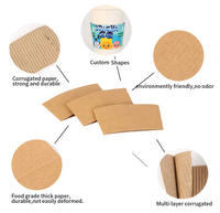 Étiquette en carton durable avec logo personnalisé imprimé, papier couché isolant thermiquement pour bubble tea et café