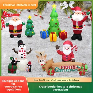 Árbol de Navidad Inflable de Abeto de 240 cm/8 pies y 3 Niveles con Lazo Rojo, Ventilador Incorporado y Luces Internas <span class=keywords><strong>para</strong></span> Decoración del Hogar y Jardín - Product Image 2