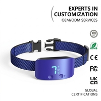 Wiederaufladbares Wasserdichtes IP67 Umweltfreundliches Kunststoff Multifunktionales Anti-Bell-Trainingshalsband für Kleine/Mittlere Hunde 7 Einstellbare Stufen