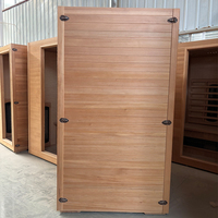 Sauna infrarouge à prix d'usine en cèdre rouge massif, cabine de sauna infrarouge lointain à vapeur sèche avec panneau de commande intelligent