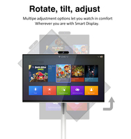 32 Inch Follow by Me Movable Touch Screen Monitor Floor Standing Android Wireless Portable Smart Tv for Home