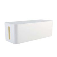 Boîte de rangement pour câbles de grande taille 40,6x15,6x13,4 cm, organisateur de câbles d'alimentation de bureau, cache-câbles en plastique pour la maison et le bureau