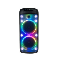 Speaker Portabel Baterai 50-100W dengan Lampu RGB Dinamis Ganda 8-Inci Super Bass untuk Panggung, Luar Ruangan, dan Penggunaan di Rumah