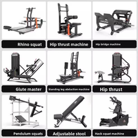 Équipement d'entraînement multifonction haut de gamme en acier pour les fessiers, machine à pont de hanche et à étirement des jambes pour clubs de remise en forme commerciaux