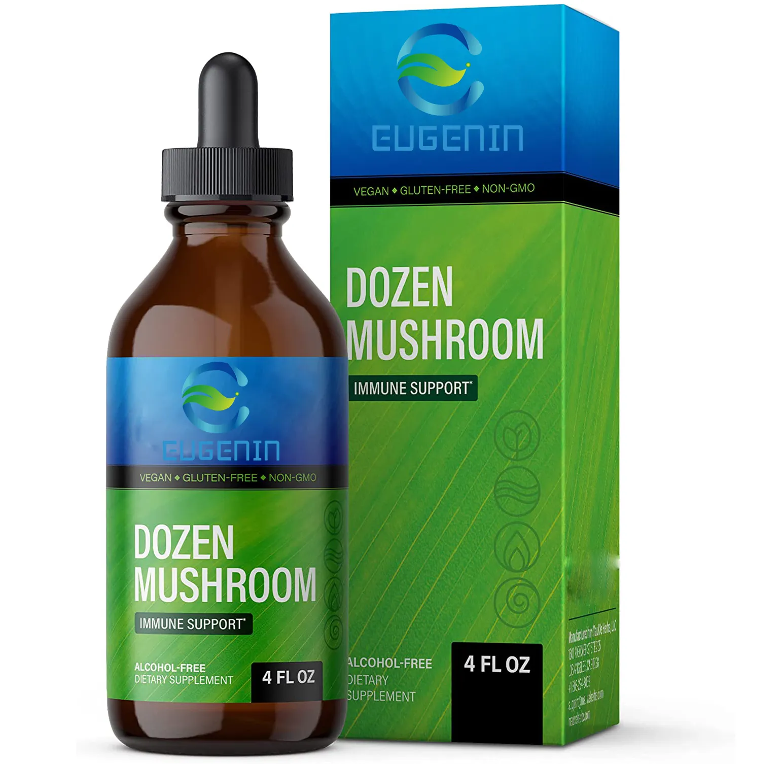 Private Label Vegan Mushroom Brain Support Supplement Extrakt Tropfen Flüssige Vitamine Löwen mähnen pilz Tropfen