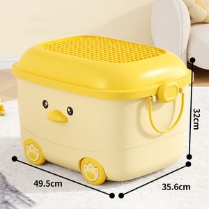 Caja de Almacenamiento de Juguetes para el Hogar, Caja de Almacenamiento de Ropa con Ruedas para Dormitorio, Estilo Dibujos Animados, para <span class=keywords><strong>Lego</strong></span>, con Diseño de <span class=keywords><strong>Cerdo</strong></span> - Product Image 4