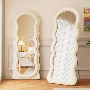 Espejo de pie de cuerpo entero <span class=keywords><strong>ECOLIVING</strong></span> Aesthetic Arch Art Deco con marco de aleación de aluminio, borde delgado, espejo grande para decoración del hogar - Product Image 3
