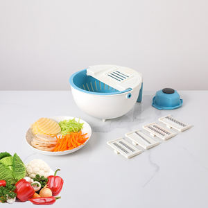 Cesta Multiusos con Escurridor, Cortador de Verduras, Rallador, Triturador de Patatas, Colador Giratorio, Picador de Rábanos, Pelador de Patatas Inteligente - Product Image 2