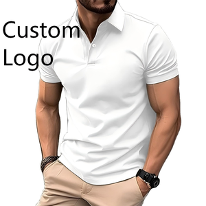 Chemises polo homme avec logo personnalisé, vente en gros, t-shirts personnalisés à manches courtes, chemises polo homme, chemise polo homme en coton - Product Image 1