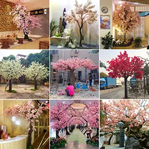 Décoration artificielle en gros de fleur d'arbre de fleur de cerisier Sakura pour le mariage