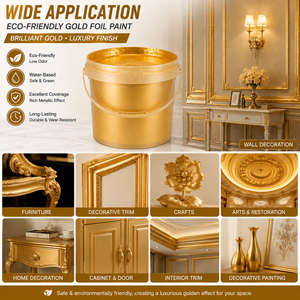 Pintura Dorada de Alta Cobertura para Muebles, Puertas de Armarios y Molduras de Pared - Product Image 5
