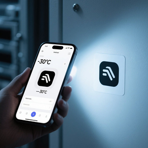 Uhf <span class=keywords><strong>RFID</strong></span> sticker cho vaccine hậu cần với tái sử dụng thiết kế và thời gian thực nhiệt độ hệ thống theo dõi - Product Image 1