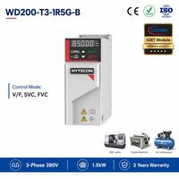 Variador de Frecuencia HYTECON de 1.5kW 2HP VFD Trifásico 380V, Accionamiento de CA Vectorial con IGBT Infineon y Condensadores Nippon, Freno Integrado