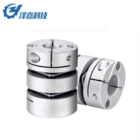 Accouplement d'arbre à double diaphragme en alliage d'aluminium D21L24 serrage flexible pour encodeur servo moteur pas à pas vis mère