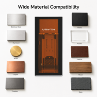 Máquina de Marcado Láser Dual de Escritorio Portátil, 30W 20W 200x200mm, Aplicación Bluetooth, Graba Plata/Aleación/Joyería/Piedra, para Manualidades