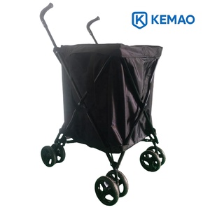 Qingdao Vente en gros en usine Supermarché Chariot à provisions pliant Chariot pliable avec sac en toile personnalisable OEM - Product Image 3