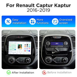 วิทยุติดรถยนต์ Junsun รองรับ Bluetooth Carplay สำหรับรถยนต์ Renault Captur Kaptur ปี 2016-2019 พร้อมพัดลมระบายความร้อนในตัว ระบบนำทาง GPS และเครื่องเล่นมัลติมีเดีย - Product Image 2