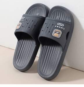 남자 귀여운 만화 슬리퍼 가정용 부드러운 단독 미끄럼 방지 실내 야외 욕실 슬라이드 - Product Image 6