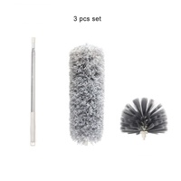 Ensemble de 5 balais à poussière télescopiques en microfibre Classic Home, manche long flexible, tête en chenille détachable, lavable, outil de nettoyage pour voiture
