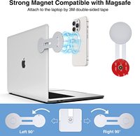 Pemegang ponsel magnetis lengan dapat diatur, dudukan ponsel magnetis dudukan samping Monitor Laptop untuk aksesori ponsel mobil Tesla