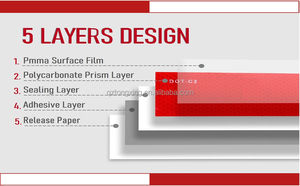 FABRICACIÓN DE FÁBRICA Vehículos Reflector de grado de diamante Cinta roja autorreflectante Vinilo autoadhesivo Cinta reflectante de seguridad de la Dot-c2 - Product Image 2