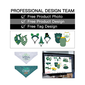 Vente en gros du fabricant Bandana Green Series Bow Tie Pet t Shirt Dog Dresses - Product Image 6