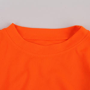 T-shirt di sicurezza ad alta riflettenza a maniche lunghe arancione fluorescente Plus Size camicia da costruzione con gilet di sicurezza - Product Image 6