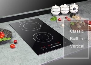 Table de cuisson encastrable à deux brûleurs doubles, en céramique, avec commande tactile par capteur, verrouillage de sécurité enfant, minuteur, pour - Product Image 4