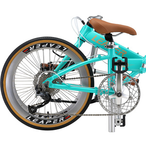 Jeu de roues de tréfilage en alliage d'aluminium <span class=keywords><strong>9</strong></span> <span class=keywords><strong>vitesses</strong></span>, frein à disque de 22 pouces, vélo de ville pliable avec pédales pliables pour adulte adolescent - Product Image 2